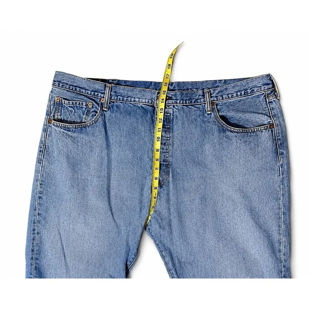 Levi's 501 Series Men's Straight Blue Denim Jeans Button Fly Cotton Pockets